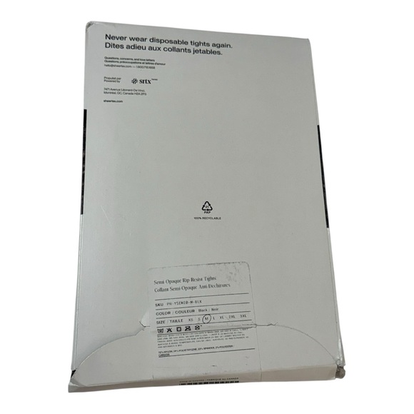 Sheertex Semi Opaque Rip‑Resist Tights | Black M - Picture 4 of 6